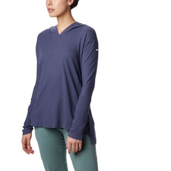 Columbia Longer Days, Sudaderas Con Capucha Azul Marino Para Mujer | 840913-NEB